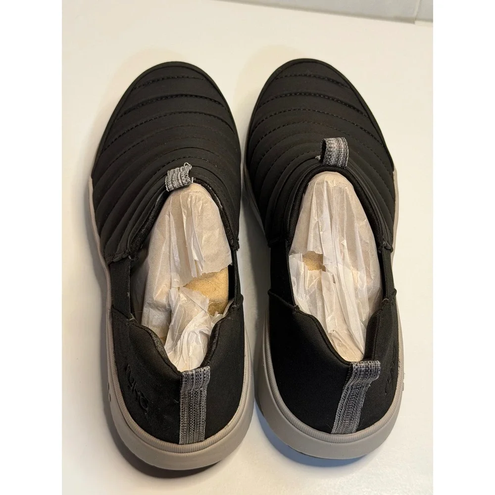 Ryka Pursuit Quilted Slip-Ons Black Walking Sneakers Comfort Padded‎ Shoes 11